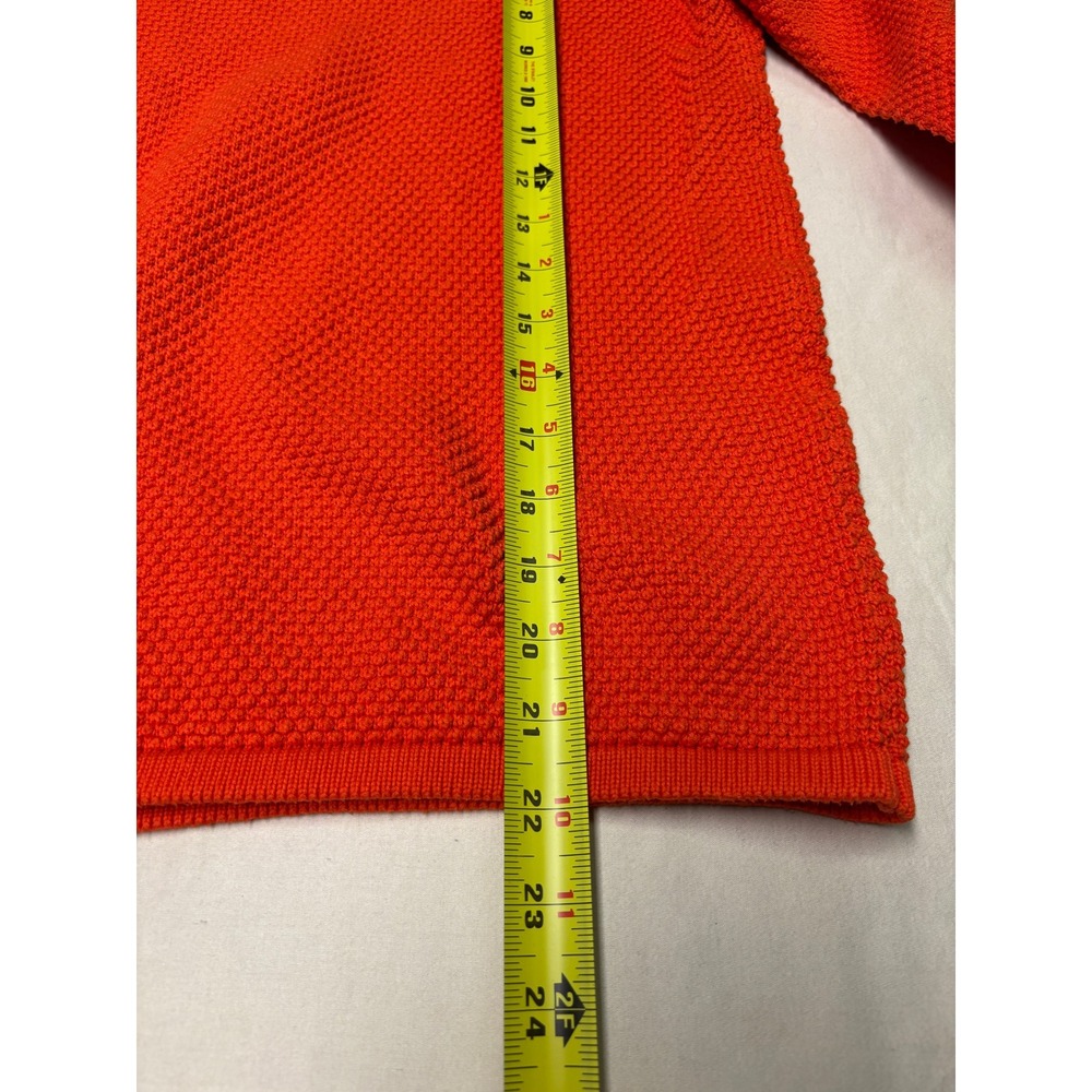 COS Womens Orange Textured Cotton Knit Puff Shoulder‎ 3/4 Sleeve Sweater Size S - Picture 5 of 7